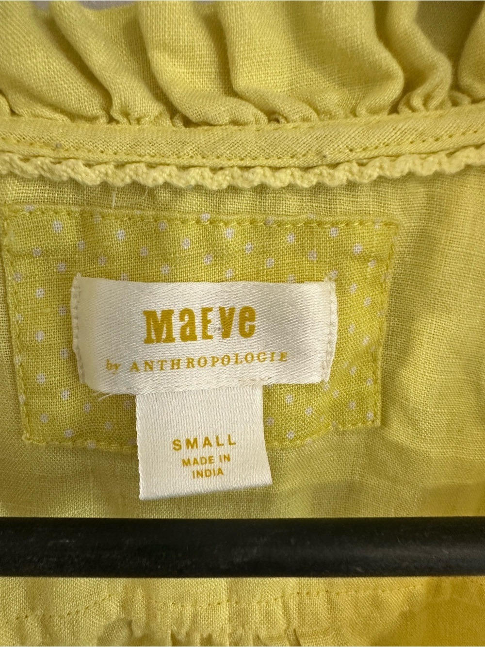 Maeve Anthropologie Linen The Audie Puff
Blouse Yellow Small - Picture 4 of 11